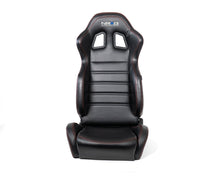 Load image into Gallery viewer, NRG Racing Reclinable Sport Racing Seat (PVC Leather) Black - White or Red Stitch RSC-208 - White Stitch Alternate Image