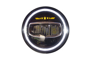 Race Sport RS 7in LED Headlight Jeep Wrangler JL (18-19) w/ LED HALO & Jeep Grille imprint