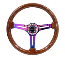 Load image into Gallery viewer, NRG Steering Wheels (Wood - 350mm 3" Deep Dish) Black / Black Galaxy / Brown Alternate Image