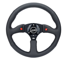 Load image into Gallery viewer, NRG Steering Wheels (350mm - 2.5" Deep) Leather / Suede / Alcantara RST-023 - Leather w/ Dual Buttons / Matte Black Alternate Image