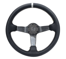 Load image into Gallery viewer, NRG Carbon Fiber Colored Steering Wheel (350mm, 3" Deep) Leather Wrapped - Blue / Green / Red / Gold / Silver RST-036CF - Silver Alternate Image