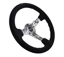 Load image into Gallery viewer, NRG Steering Wheels (350mm, 3" Deep Dish) Suede 5mm Spoke Reinforced Wheel - Black / Camo / Floral Alternate Image