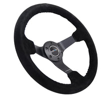Load image into Gallery viewer, NRG Steering Wheels (350mm, 3" Deep Dish) Suede 5mm Spoke Reinforced Wheel - Black / Camo / Floral Alternate Image