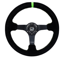 Load image into Gallery viewer, NRG Steering Wheels (350mm, 3" Deep Dish) Suede 5mm Spoke Reinforced Wheel - Black / Camo / Floral Alternate Image