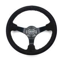 Load image into Gallery viewer, NRG Steering Wheels (350mm, 3" Deep Dish) Suede 5mm Spoke Reinforced Wheel - Black / Camo / Floral Alternate Image