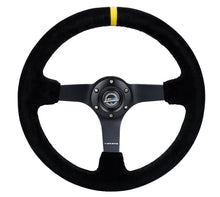 Load image into Gallery viewer, NRG Steering Wheels (350mm, 3" Deep Dish) Suede 5mm Spoke Reinforced Wheel - Black / Camo / Floral Alternate Image