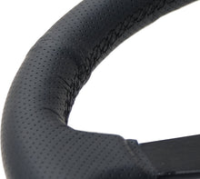 Load image into Gallery viewer, NRG Flat Steering Wheels (Leather / Suede / Alcantara - 350mm) Matte Black / M3 Style / Perforated Leather / Burgundy RST-037MB Alternate Image