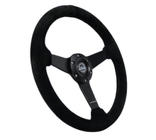 Load image into Gallery viewer, NRG Flat Steering Wheels (Leather / Suede / Alcantara - 350mm) Matte Black / M3 Style / Perforated Leather / Burgundy RST-037MB Alternate Image
