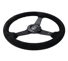 Load image into Gallery viewer, NRG Flat Steering Wheels (Leather / Suede / Alcantara - 350mm) Matte Black / M3 Style / Perforated Leather / Burgundy RST-037MB Alternate Image