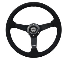 Load image into Gallery viewer, NRG Flat Steering Wheels (Leather / Suede / Alcantara - 350mm) Matte Black / M3 Style / Perforated Leather / Burgundy RST-037MB Alternate Image