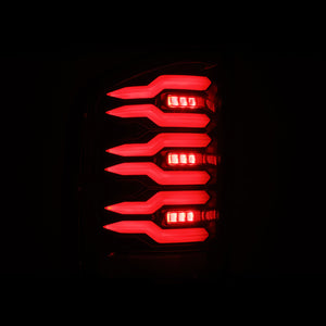 AlphaRex LED Tail Lights Chevy Silverado (07-13) LUXX Series - Black  / Black-Red / Alpha-Black