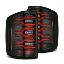 Load image into Gallery viewer, AlphaRex LED Tail Lights GMC Sierra 3500HD Dually (15-19) LUXX Series - Black / Black-Red / Alpha-Black - Black-Red Alternate Image