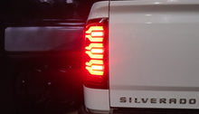 Load image into Gallery viewer, AlphaRex LED Tail Lights GMC Sierra 3500HD Dually (15-19) LUXX Series - Black / Black-Red / Alpha-Black - Black Alternate Image