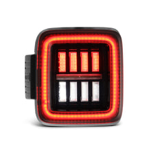 Load image into Gallery viewer, AlphaRex LED Tail Lights Jeep Wrangler JL (18-23) [Prismatic - NOVA Series] Alpha-Black or Black-Red - Alpha-Black Alternate Image