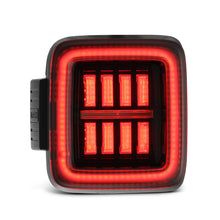 Load image into Gallery viewer, AlphaRex LED Tail Lights Jeep Wrangler JL (18-23) [Prismatic - NOVA Series] Alpha-Black or Black-Red - Alpha-Black Alternate Image