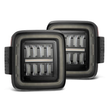Load image into Gallery viewer, AlphaRex LED Tail Lights Jeep Wrangler JL (18-23) [Prismatic - NOVA Series] Alpha-Black or Black-Red - Alpha-Black Alternate Image