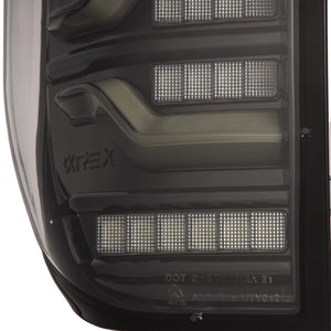 AlphaRex LED Tail Lights Toyota Tundra (14-21) LUXX Series - Black  / Black-Red / Alpha-Black