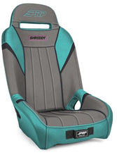 Load image into Gallery viewer, PRP X Shreddy Collab GT/S.E. Suspension Seat (Fixed Back) w/ Multiple Finish Options - Grey and Teal Alternate Image