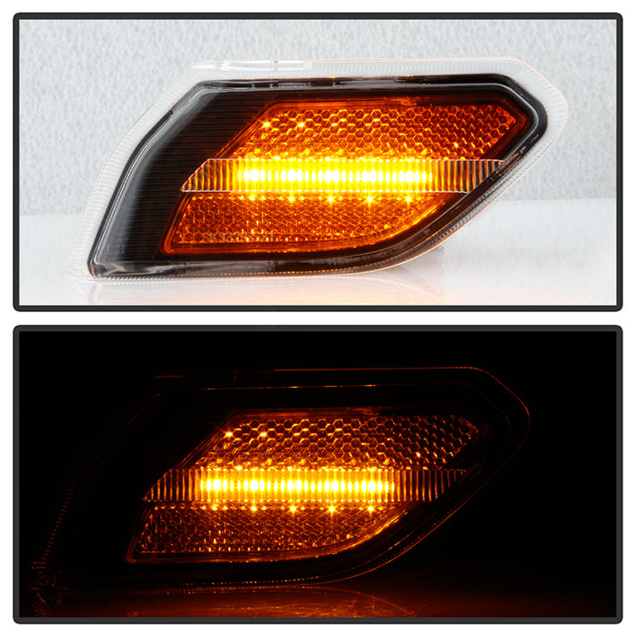 Spyder LED Side Marker Lights Jeep Wrangler (1920) Black Redline360