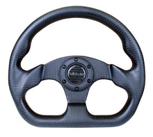Load image into Gallery viewer, NRG Carbon Fiber Steering Wheel (320mm, Flat Bottom) Matte / Shiny / Leather Grips ST-009 - Matte Carbon Fiber Alternate Image