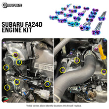 Load image into Gallery viewer, Fast Turn Fittings Engine Hardware Kit for Subaru FA24D Engine Titanium - Cosmic Burn / Black / Blue / Gold / Polished / Purple / Oil Slick Alternate Image