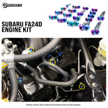 Load image into Gallery viewer, Fast Turn Fittings Engine Hardware Kit for Subaru FA24D Engine Titanium - Cosmic Burn / Black / Blue / Gold / Polished / Purple / Oil Slick Alternate Image