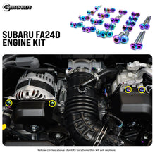 Load image into Gallery viewer, Fast Turn Fittings Engine Hardware Kit for Subaru FA24D Engine Titanium - Cosmic Burn / Black / Blue / Gold / Polished / Purple / Oil Slick Alternate Image