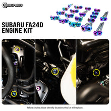 Load image into Gallery viewer, Fast Turn Fittings Engine Hardware Kit for Subaru FA24D Engine Titanium - Cosmic Burn / Black / Blue / Gold / Polished / Purple / Oil Slick Alternate Image