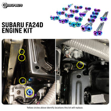 Load image into Gallery viewer, Fast Turn Fittings Engine Hardware Kit for Subaru FA24D Engine Titanium - Cosmic Burn / Black / Blue / Gold / Polished / Purple / Oil Slick Alternate Image