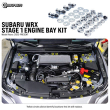 Load image into Gallery viewer, Fast Turn Fittings Engine Bay Hardware Kit for Subaru WRX (2022-2026) Titanium Stage 1 - Polished / Black / Blue / Gold / Purple / Cosmic Burn / Oil Slick Alternate Image