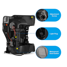 Load image into Gallery viewer, Winjet Projector Headlights for Ford F250 / F350 / F450 / F550 (2017-2019) Full LED with Sequential Turn Signal - Black or Chrome Housing CHRNG0670 - Black Alternate Image