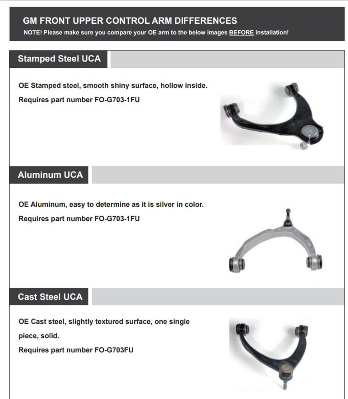 Freedom Offroad Control Arms GMC Sierra 1500 (0718) 24" Lift/ Front