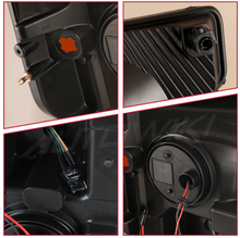 Load image into Gallery viewer, Winjet Projector Headlights for Ford F250 / F350 / F450 / F550 (2017-2019) Full LED with Sequential Turn Signal - Black or Chrome Housing CHRNG0670 - Black Alternate Image