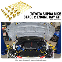 Load image into Gallery viewer, Fast Turn Fittings Engine Bay Hardware Kit for Toyota Supra MKV Titanium Stage 2 - Black / Blue / Gold / Polished / Purple / Cosmic Burn / Oil Slick Alternate Image
