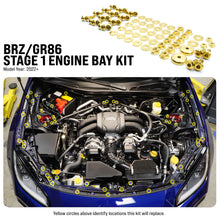 Load image into Gallery viewer, Fast Turn Fittings Engine Bay Hardware Kit for Toyota GR86 / Subaru BRZ (2022-2026) Titanium Stage 1 - Gold  / Blue / Cosmic Burn / Polished / Black / Purple / Oil Slick Alternate Image