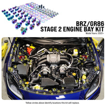 Load image into Gallery viewer, Fast Turn Fittings Engine Bay Hardware Kit for Toyota GR86 / Subaru BRZ (2022-2026) Titanium Stage 2 - Cosmic Burn / Gold / Blue / Polished / Black / Purple / Oil Slick Alternate Image