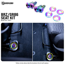 Load image into Gallery viewer, Fast Turn Fittings Seat Hardware Kit for Toyota GR86 / Subaru BRZ (2022-2026) Titanium - Cosmic Burn / Blue / Black / Purple / Gold / Polished / Oil Slick Alternate Image