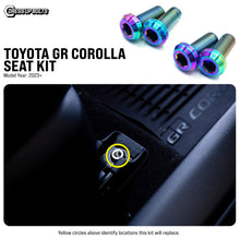 Load image into Gallery viewer, Fast Turn Fittings Seat Hardware Kit for Toyota GR Corolla (2023-2026) Titanium - Cosmic Burn / Blue / Black / Purple / Gold / Polished / Oil Slick Alternate Image