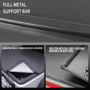 DNA Tonneau Cover Ford F150 (2015-2020) 5.5' Fleetside Bed Soft Tri-Fold Adjustable - Black