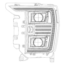Load image into Gallery viewer, AlphaRex Projector Headlights Ford F150 w/ Halogen Headlights Only (21-23) Pro Series - Sequential - Alpha-Black or Black Alternate Image