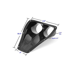 APR Universal Fitment Funnel Dual NACA Ducts - Carbon Fiber