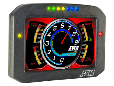 AEM 30-5700F CD-7 Carbon Flat Panel Digital Racing Dash Display - Non-Logging / Non-GPS