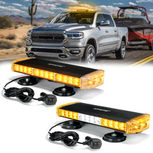 Load image into Gallery viewer, Xprite Rooftop LED Strobe Lights 18" Response Series w/ Magnetic Mount For Emergency Trucks / Vans - White/Amber Alternate Image