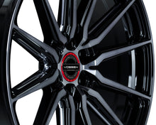 Load image into Gallery viewer, Vossen HF6-1 Wheels (20x9.5 / 6x135 / ET15 Offset / Deep Face / 87.1) Black/ Gunmetal/ Silver Polished / Bronze Finish - Brushed Matte Black Alternate Image