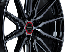 Load image into Gallery viewer, Vossen HF6-1 Wheels (20x9.5 / 6x139.7 / ET15 Offset / Deep Face / 106.1) Black/ Gunmetal/ Silver Polished / Bronze Finish - Brushed Matte Black Alternate Image