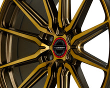 Load image into Gallery viewer, Vossen HF6-1 Wheels (20x9.5 / 6x135 / ET15 Offset / Deep Face / 87.1) Black/ Gunmetal/ Silver Polished / Bronze Finish - Brushed Matte Black Alternate Image