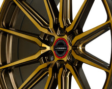 Load image into Gallery viewer, Vossen HF6-1 Wheels (24x10 / 6x139.7 / ET25 Offset / Deep Face / 106.1) Black/ Gunmetal/ Silver Polished / Bronze Finish Alternate Image