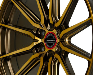 Vossen HF6-1 Wheels (22x9.5 / 6x135 / ET20 Offset / Deep Face / 87.1) Black/ Gunmetal/ Silver Polished / Bronze Finish