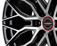 Load image into Gallery viewer, Vossen HF6-3 Wheels (20x9.5 6x139.7 / 15 Offset / Deep Face / 106.1) [Black] Brushed / Gloss / Satin Finish - Brushed Gloss Alternate Image