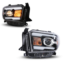 Load image into Gallery viewer, Winjet Projector Headlights for Toyota Tundra (2014-2021) LED DRL w/ Level Adjuster - Gloss Black CHWJ-0716B-GBC Alternate Image